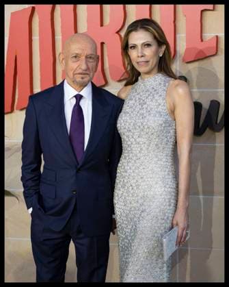 . 21 08 2025. London, United Kingdom. Ben Kingsley and wife Daniela Lavender arriving at The Thursday Murder Club premiere in London.  xStephenxLockx xi-Imagesx IIM-26163-0036
