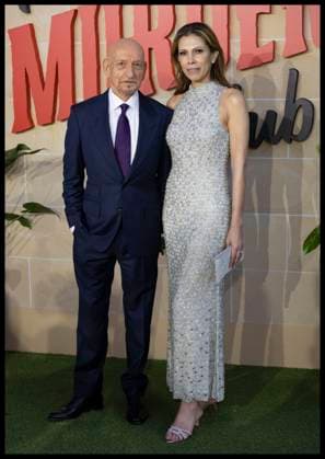 . 21 08 2025. London, United Kingdom. Ben Kingsley and wife Daniela Lavender arriving at The Thursday Murder Club premiere in London.  xStephenxLockx xi-Imagesx IIM-26163-0037