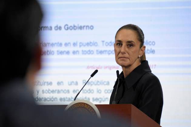 MexicoÃ¢â‚¬â ¢s President Claudia Sheinbaum Pardo, speaks during a news conference about the investment in the mexico s electricity system at National Palace. on August 21, 2025 in Mexico City, Mexico. Mexico City Mexico - ZUMAe321 20250821_zia_e321_002 Copyright: xLuisxBarronx