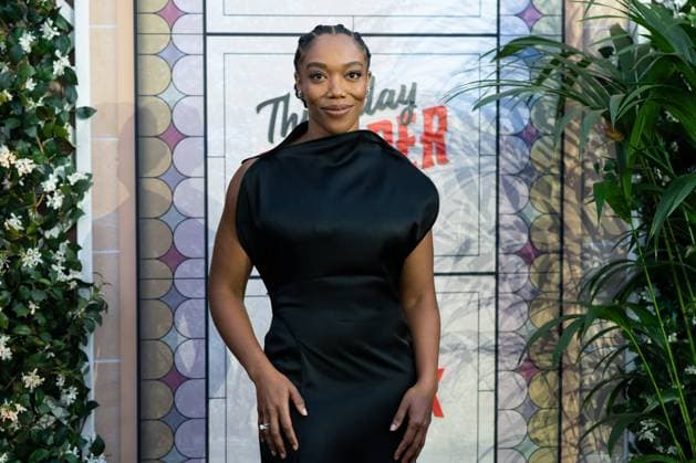 The Thursday Murder Club UK Premiere in London - 21 Aug 2025 Naomi Ackie attends The Thursday Murder Club UK Premiere at Leicester Square Gardens. London United Kingdom Copyright: xLounisxTiarx xSOPAxImagesx _DSC0792