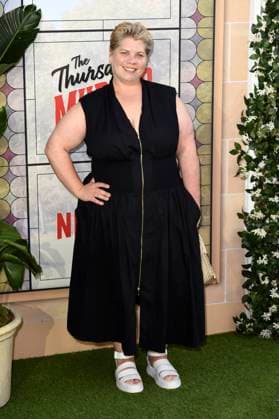 Katy Brand at the premiere of the Netflix movie The Thursday Murder Club at Cineworld Leicester Square London, 21 08 2025 Foto:xS.xVasx xFuturexImagex thursday_5833