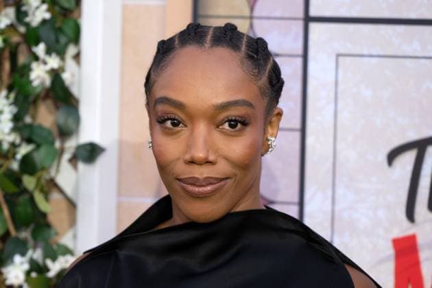 Naomi Ackie attends The Thursday Murder Club UK Premiere at Leicester Square Gardens in London, England, UK. Thursday 21st August 2025 Copyright: xJamesxWarrenx THE THURSDAY MURDER CLUB - UK PREMIERE57