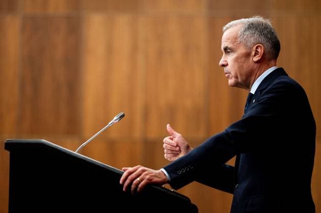 August 22, 2025, Ottawa, On, Canada: Prime Minister Mark Carney speaks during a press conference at the National Press Theatre in Ottawa on Friday, Aug. 22, 2025. Ottawa Canada  - ZUMAc35_ 20250822_zaf_c35_060 Copyright: xSpencerxColbyx