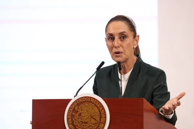 Mexico™s President Claudia Sheinbaum News Conference Mexico™s President Claudia Sheinbaum Pardo speaks during a press conference about the Mexico Imparable Half Marathon a series of races in four destinations at the National Palace. on August 22, 2025, in Mexico City, Mexico. Mexico City CDMX Mexico Copyright: xLuisxBarronx