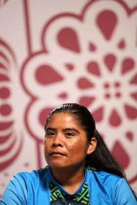 Mexico™s President Claudia Sheinbaum News Conference Raramuri athlete Maria Lorena Ramirez Nahueachi looks on during a press conference where talk about the Mexico Imparable Half Marathon a series of races in four destinations at the National Palace. on August 22, 2025, in Mexico City, Mexico. Mexico City CDMX Mexico Copyright: xLuisxBarronx