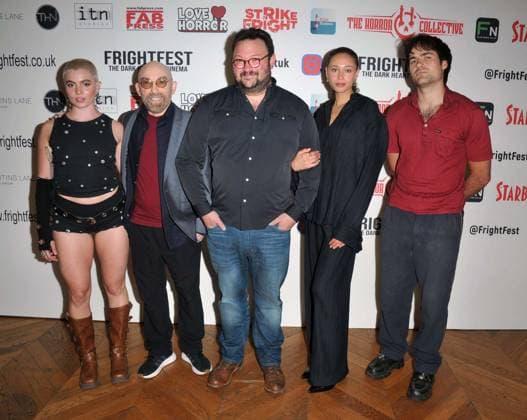 Your Host FrightFest film festival day 2 UK premiere, London (L to R) Joelle Rae, Jackie Earle Haley, DW Medoff, Ella-Rae Smith and Jamie Flatters at the Your Host FrightFest film festival day 2 UK premiere, Odeon Luxe Leicester Square, Leicester Square, on Friday 22 August 2025 in London, England, UK. CAP CAN CAN London UK Great Britain Copyright: xCanxNguyen CapitalxPicturesx