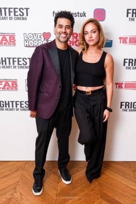 World Premiere of The Red Mask on Saturday 23 August 2025 Ritesh Gupta and Inanna Sarkis seen at the World Premiere of The Red Mask during Frightfest 2025 at ODEON LUXE Leicester Square, London on Saturday 23 August 2025., Credit:Julie Edwards Avalon  Copyright: xJuliexEdwardsx xAvalonx 1030837006