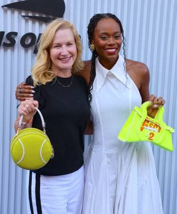 Celebs at The US Open 2025 - Arrival Angela Kinsey and Melissa Koby attend the opening night gala at the US Open 2025 in New York, NY on August 25, 2025. Photo by Charles Guerin ABACAPRESS.COM New York City NY United States  Copyright: xGuerinxCharles ABACAx