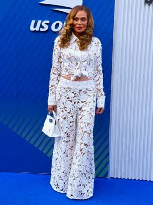 Celebs at The US Open 2025 - Arrival Tina Knowles attends the opening night gala at the US Open 2025 in New York, NY on August 25, 2025. Photo by Charles Guerin ABACAPRESS.COM New York City NY United States  Copyright: xGuerinxCharles ABACAx