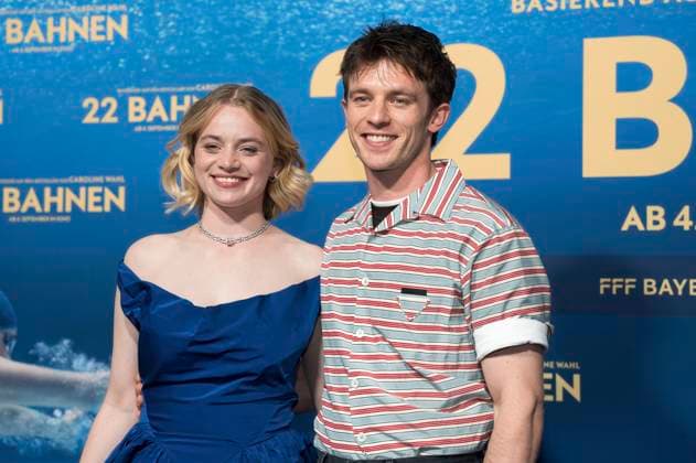 Luna Wedler and Jannis Niewöhner at the premiere of the movie 22 Bahnen in the Astor Film Lounge at Arri Munich, 24 08 2025 Foto:xN.xKolinzx xFuturexImagex bahnen_5850