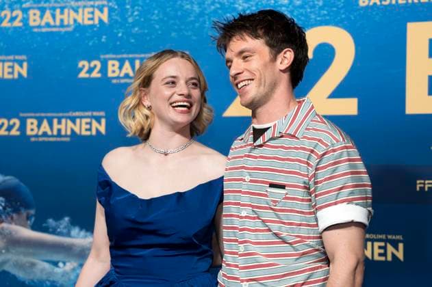 Luna Wedler and Jannis Niewöhner at the premiere of the movie 22 Bahnen in the Astor Film Lounge at Arri Munich, 24 08 2025 Foto:xN.xKolinzx xFuturexImagex bahnen_5852