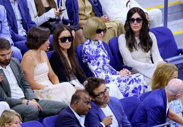 US Open - Celebs In The Stands Vera Wang and Anna Wintour attend the US Open during the Novak Djokovic vs Learner Tien game in New York on August 24, 2025. Photo by Dylan Travis ABACAPRESS.COM New York City NY United States  Copyright: xDylanxTravis ABACAx