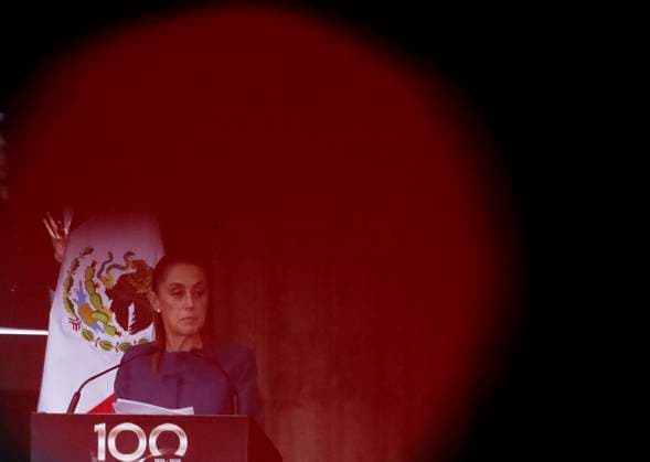 Claudia Sheinbaum, President Of Mexico, Leads Ceremony Celebrating The 100th Anniversary Of The Founding Of The Bank Of Mexico (Banxico) Claudia Sheinbaum, President of Mexico, attends the ceremony celebrating the 100th anniversary of the founding of the Bank of Mexico (Banxico) at the Interactive Museum of Economics (MIDE) in Mexico City, Mexico, on August 25, 2025. Mexico City Mexico City Mexico  Copyright: xGerardoxVieyrax originalFilename: vieyra-notitle250825_npi9b.jpg