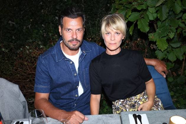 Exclusive - Angouleme Film Festival - Opening Diner Exclusive - Laurent Lafitte and Marina Fois attends Opening Diner as part of the 18th Angouleme Film Festival in Angouleme, August 25, 2025, France. Photo by Jerome Domine ABACAPRESS.COM France  Copyright: xDominexJerome ABACAx