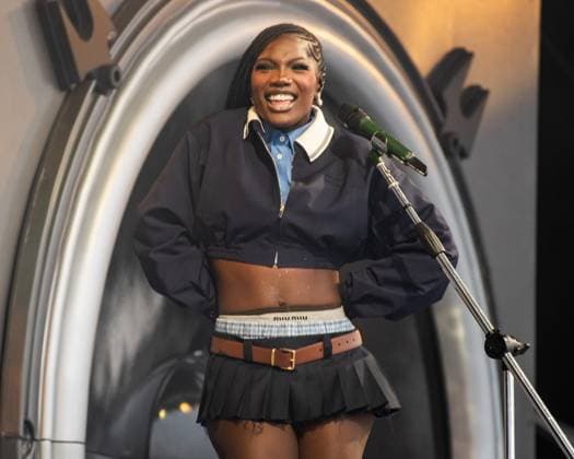 August 8, 2025, San Francisco, California, United States: Doechii performs during the Outside Lands Music Festival 2025 at the Golden Gate Park. San Francisco United States - ZUMAs197 20250808_aaa_s197_550 Copyright: xImagexSpacex