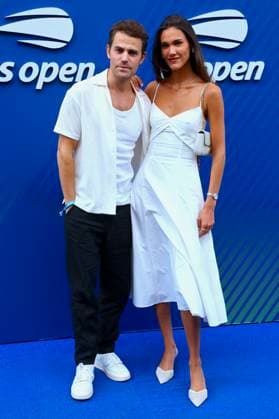 Celebs at the US Open 2025 - Arrival Paul Wesley and Natalie Kuckenburg arrive at the US Open, USTA Billie Jean King National Tennis Center in New York on August 25, 2025. Photo by Charles Guerin ABACAPRESS.COM New York City NY United Arab Emirates  Copyright: xGuerinxCharles ABACAx