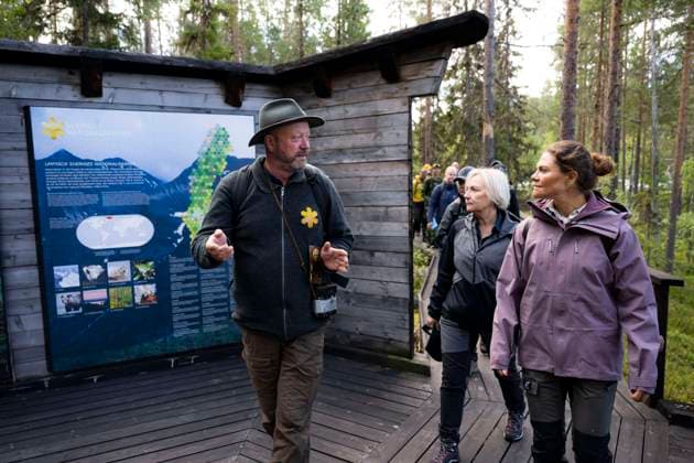 Swedens Crown Princess Victoria visits Björnlandet National Park in Åsele, Sweden, on August 25, 2025 SWEDEN x10050x  Copyright: xPontusxLundahl TTx CROWN PRINCESS IN BJÖRNLANDETA NATURE RESERVE 8zvGO76PoIg