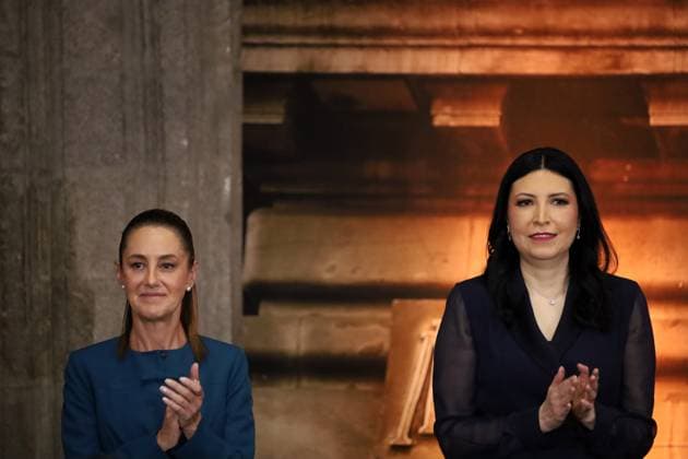 100th Anniversary Commemorative Ceremony of the Bank of Mexico Mexico™s President Claudia Sheinbaum Pardo and Governor of the Bank of Mexico, Victoria Rodriguez Ceja during the commemorative ceremony marking the 100th anniversary of the founding of the Bank of Mexico at Museo Interactivo de Economia. on August 25, 2025, in Mexico City, Mexico. Mexico City CDMX Mexico Copyright: xLuisxBarronx