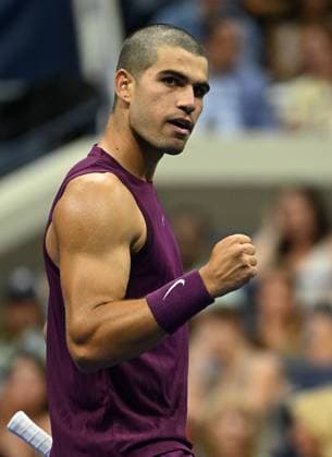 FLUSHING NY- AUGUST 25: Carlos Alcaraz Vs Reilly Opelka on Arthur Ashe Stadium at the USTA Billie Jean King National Tennis Center on August 25, 2025 in Flushing Queens. Copyright: xmpi04x