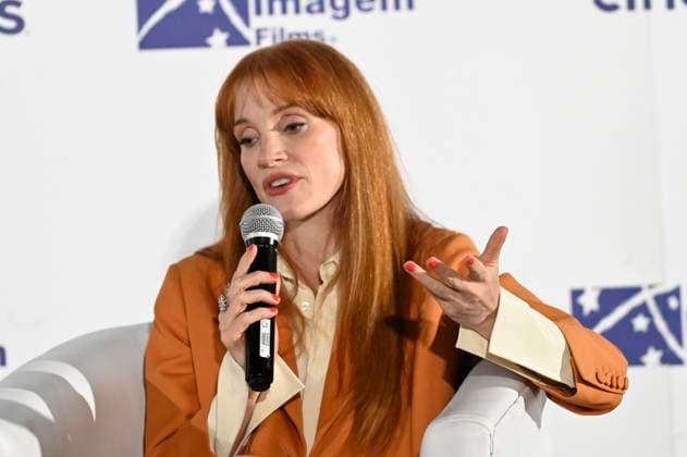 August 26, 2025, Mexico City, Ciudad de Mexico, Mexico: Actress Jessica Chastain speaks during a press conference to promote the movie Dreams at Cinepolos Plaza Miyana. on August 26, 2025 in Mexico City, Mexico. Mexico City Mexico - ZUMAe321 20250826_zea_e321_026 Copyright: xCarlosxTischlerx
