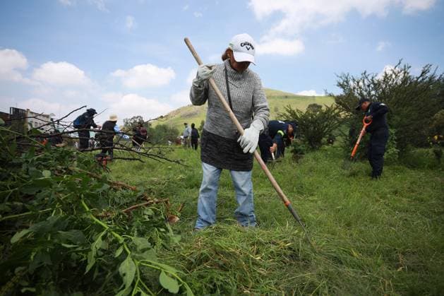 Human remains found during a search operation for missing persons in Mexico STATE OF MEXICO, MEXICO - AUGUST 26: A relative of a missing person takes part in a search brigade, at the Sierra de Guadalupe, in the State of Mexico, Mexico on August 26, 2025. Human remains were found in the mountainous area of Sierra de Guadalupe during a search operation carried out by relatives of missing persons, members of the National Guard, collectives and members of the Investigation Police, among others. The number of people reported as disappeared continues to rise in the country, now exceeding 130,000 Daniel Cardenas Anadolu State of Mexico Mexico. Editorial use only. Please get in touch for any other usage. Copyright: x2025xAnadoluxDanielxCardenasx
