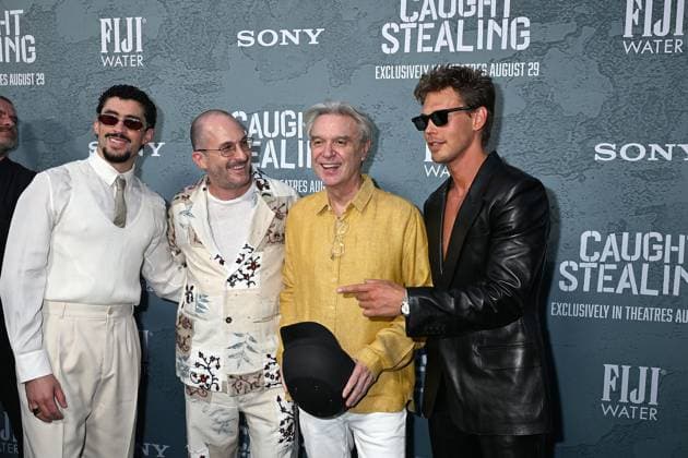 New York Premiere of Caught Stealing New York Premiere of Caught Stealing Benito Martinez Ocasio (Bad Bunny), Darren Aronofsky, David Byrne and Austin Butler attend the New York Premiere of Columbia Pictures Caught Stealing on August 26, 2025 at The Regal Union Square in New York, New York, USA., Credit:Robin Platzer Avalon United States of America United States of America, New York New York, New York New York  Copyright: xRobinxPlatzerx xAvalonx 1031628259