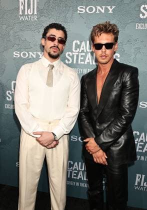 Red carpet for the New York premiere of Caught Stealing at the Regal Union Square Featuring: Benito Martinez Ocasio Bad Bunny and Austin Butler Where: New York, New York, United States When: 26 Aug 2025 Credit: Dave Allocca Starpix INSTARimages EDITORIAL USE ONLY. NOT FOR USE BY NEWSPAPERS BASED IN THE UK. Copyright: xx instar55014998