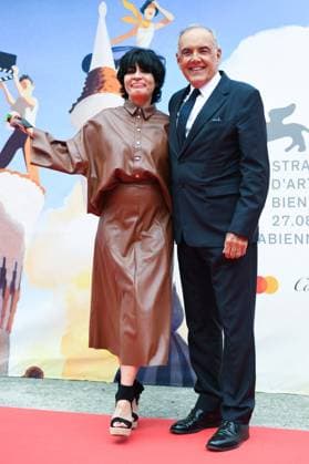 Venice Mother Premiere AM Teona Strugar Mitevska and Alberto Barbera attending the Mother Premiere as part of the 82nd Venice International Film Festival at the Lido in Venice, Italy on August 27, 2025. Photo by Aurore Marechal ABACAPRESS.COM Venice Italy  Copyright: xMarechalxAurore ABACAx