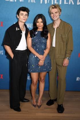 NEW YORK, NY- AUGUST 27: Ashby Gentry, Nikki Rodriguez and Noah LaLonde at Netflix™s Season 2 Photo Call for My Life With The Walter Boys at the Netflix New York Office in New York City on August 27, 2025. Copyright: xMediaPunchx