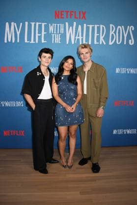 NEW YORK, NY- AUGUST 27: Ashby Gentry, Nikki Rodriguez and Noah LaLonde at Netflix™s Season 2 Photo Call for My Life With The Walter Boys at the Netflix New York Office in New York City on August 27, 2025. Copyright: xMediaPunchx