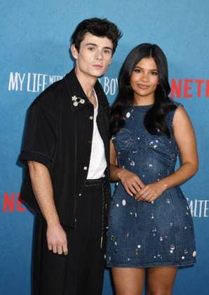 NEW YORK, NY- AUGUST 27: Ashby Gentry and Nikki Rodriguez at Netflix™s Season 2 Photo Call for My Life With The Walter Boys at the Netflix New York Office in New York City on August 27, 2025. Copyright: xMediaPunchx