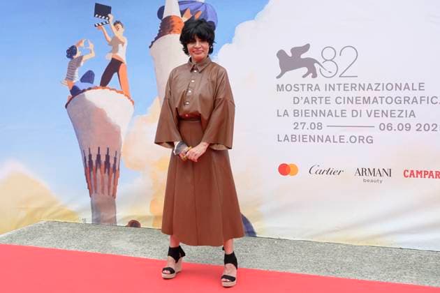 Mother red carpet in Venice Lido, Italy - 27 Aug 2025 Teona Strugar attends the red carpet of the movie Mother at 82 Venice Film Festival in Venice Lido. Venice Lido Italy Copyright: xMarioxCartellix xSOPAxImagesx _DSC2243