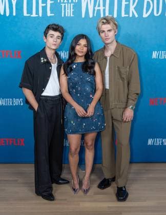 August 27, 2025, Bronx, New York, USA: Ashby Gentry, Nikki Rodriguez and Noah LaLonde attend Netflix My Life with the Walter Boys Season 2 press junket at Netflix office in New York, NY on August 27, 2025. Bronx USA - ZUMAr339 20250827_znp_r339_056 Copyright: xLevxRadinx