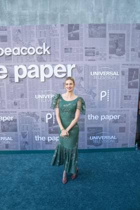 August 27, 2025, Pasadena, California, USA: Allegra Edwards arrives on the red carpet at the premiere of Ã¢â‚¬oeThe PaperÃ¢â‚¬Â tv show event on August 27th, 2025 at HARMONY GOLD 7655 W. Sunset Boulevard Pasadena USA - ZUMAt169 20250827_zep_t169_013 Copyright: xConnorxTerryx