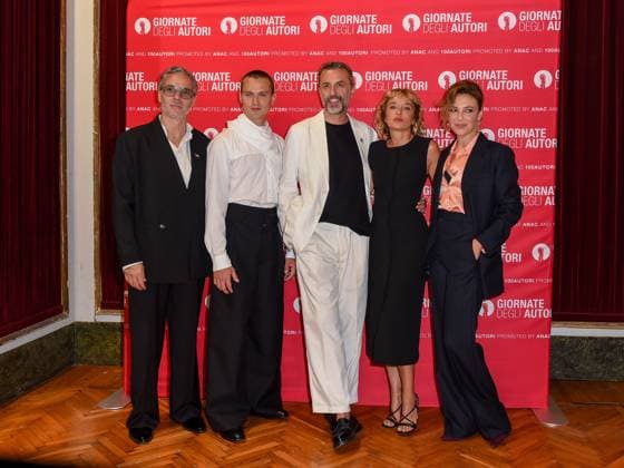 Venice, 82nd Venice International Film Festival 2025 - day 2 - presentation of the film La Gioia. In the photo: Francesco Colella, Saul Nanni, Nicolangelo Gelormini, Valeria Golino, Jasmine Trinca  Copyright: xFrancescaxViecelix xipa-agency.netx xFrancescaxViecelix IPA_Agency_IPA63488141