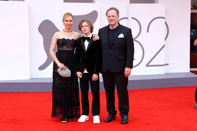 Andrea Waskovics, Bojtorjan Barabas and Gregory Gadebois at the premiere of the feature film Ãrva Orphan at the Biennale di Venezia 2025 82 Venice International Film Festival at the Palazzo del Cinema Venice, 28 08 2025 Foto:xD.xBedrosianx xFuturexImagex orphan_5861