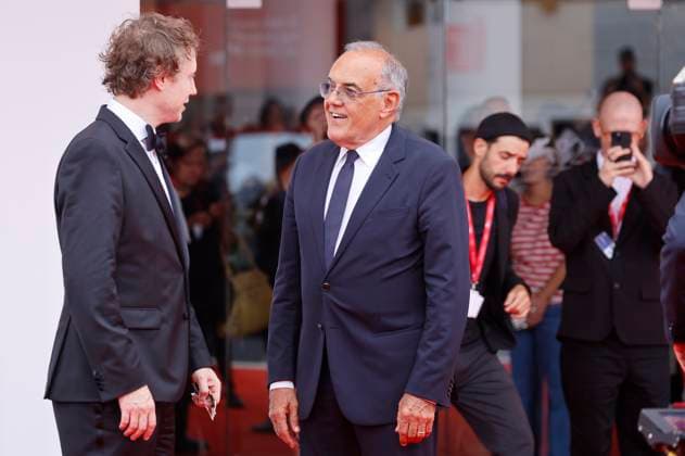 Laszlo Nemes and Alberto Barbera at the premiere of the feature film Ãrva Orphan at the Biennale di Venezia 2025 82 Venice International Film Festival at the Palazzo del Cinema Venice, 28 08 2025 Foto:xD.xBedrosianx xFuturexImagex orphan_5870