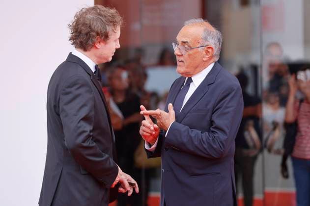 Laszlo Nemes and Alberto Barbera at the premiere of the feature film Ãrva Orphan at the Biennale di Venezia 2025 82 Venice International Film Festival at the Palazzo del Cinema Venice, 28 08 2025 Foto:xD.xBedrosianx xFuturexImagex orphan_5871