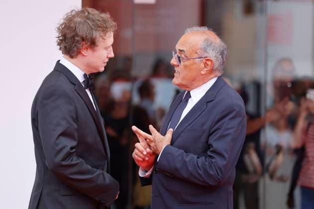 Laszlo Nemes and Alberto Barbera at the premiere of the feature film Ãrva Orphan at the Biennale di Venezia 2025 82 Venice International Film Festival at the Palazzo del Cinema Venice, 28 08 2025 Foto:xD.xBedrosianx xFuturexImagex orphan_5872
