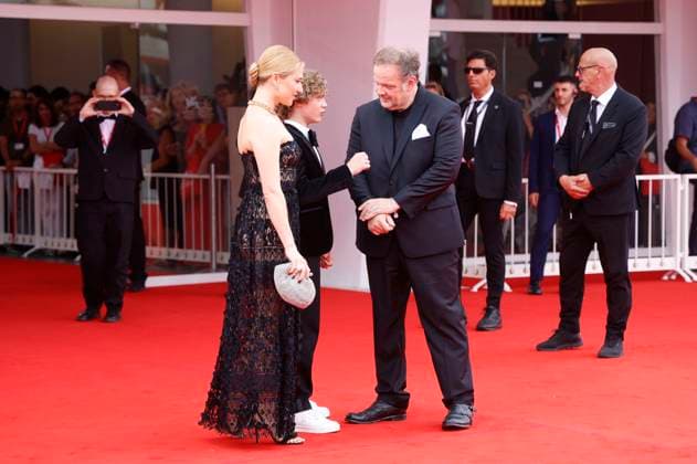 Andrea Waskovics, Bojtorjan Barabas and Gregory Gadebois at the premiere of the feature film Ãrva Orphan at the Biennale di Venezia 2025 82 Venice International Film Festival at the Palazzo del Cinema Venice, 28 08 2025 Foto:xD.xBedrosianx xFuturexImagex orphan_5875