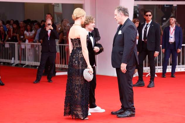 Andrea Waskovics, Bojtorjan Barabas and Gregory Gadebois at the premiere of the feature film Ãrva Orphan at the Biennale di Venezia 2025 82 Venice International Film Festival at the Palazzo del Cinema Venice, 28 08 2025 Foto:xD.xBedrosianx xFuturexImagex orphan_5876
