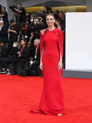 Venice, Italy: Venice, 82nd Venice International Film Festival 2025 - Evening 2. Red Carpet Film Bugonia. Pictured: Emanuela Fanelli Venice Italy  - ZUMAp169 20250828_zea_p169_850 Copyright: xSimonexComix
