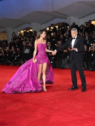 Venice, 82nd Venice International Film Festival 2025 - Evening 2. Red Carpet Film Jay Kelly. Pictured are George and Amal Clooney.  Copyright: xSimonexComix xipa-agency.netx xPoolxPhotoxEventsx06x IPA_Agency_IPA63497995