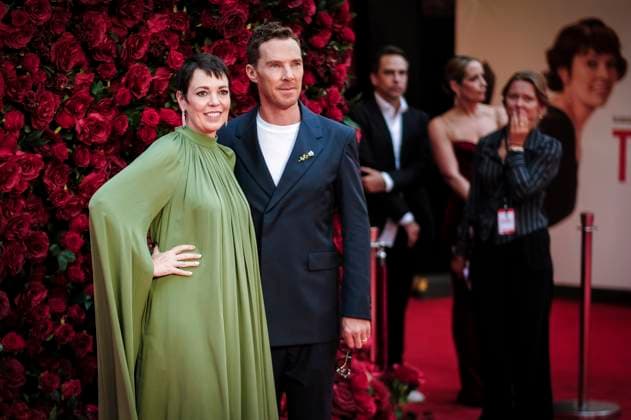 Olivia Colman and Benedict Cumberbatch at the premiere of the movie The Roses The Battle of the Roses at Odeon Luxe Leicester Square London, 28 08 2025 Foto:xJ.xEdwardsx xFuturexImagex roses_5787