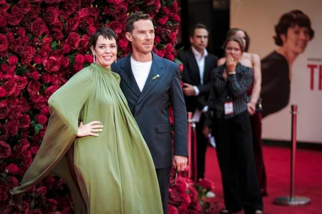 Olivia Colman and Benedict Cumberbatch at the premiere of the movie The Roses The Battle of the Roses at Odeon Luxe Leicester Square London, 28 08 2025 Foto:xJ.xEdwardsx xFuturexImagex roses_5788