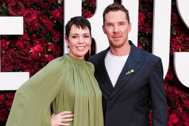 Olivia Colman and Benedict Cumberbatch at the premiere of the movie The Roses The Battle of the Roses at Odeon Luxe Leicester Square London, 28 08 2025 Foto:xJ.xEdwardsx xFuturexImagex roses_5794