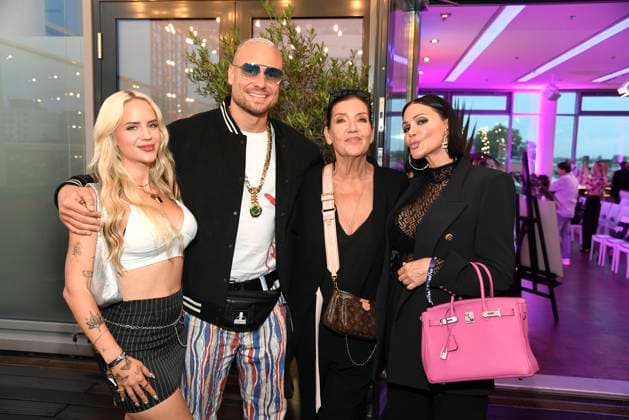 Gina Beckmann, Eric Sindermann, Katy Karrenbauer and Djamila Rowe at the premiere event for the launch of the reality format The Power from September 1, 2025 on ProSieben and on Joyn on August 28, 2025 in Berlin The Power premiere event of the new Pro7 Joyn reality format in Berlin