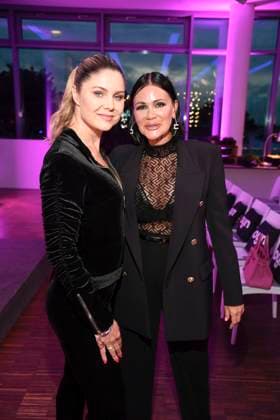 Yvonne Woelke and Djamila Rowe at the premiere event for the launch of the reality format The Power from September 1, 2025 on ProSieben and on Joyn on August 28, 2025 in Berlin The Power premiere event of the new Pro7 Joyn reality format in Berlin