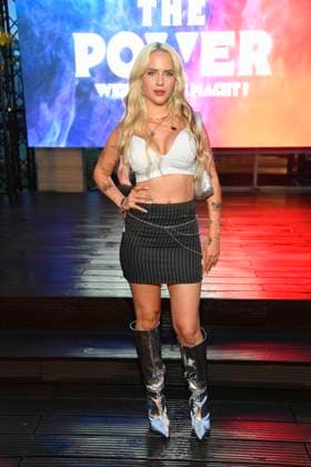 Gina Beckmann at the premiere event for the launch of the reality format The Power from September 1, 2025 on ProSieben and on Joyn on August 28, 2025 in Berlin The Power premiere event of the new Pro7 Joyn reality format in Berlin