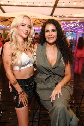 Gina Beckmann and Roaya Soraya at the premiere event for the launch of the reality format The Power from September 1, 2025 on ProSieben and on Joyn on August 28, 2025 in Berlin The Power premiere event of the new Pro7 Joyn reality format in Berlin